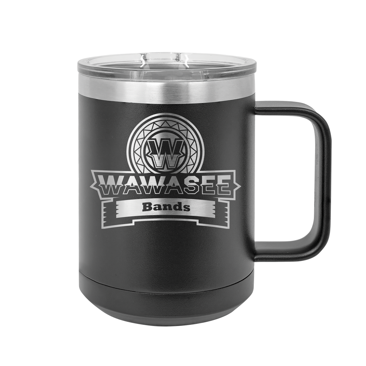 Wawasee Black 15 oz. Camp Mug