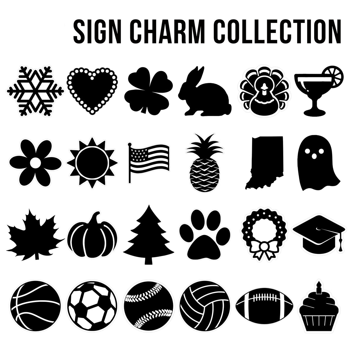 Shape Charms for Interchangeable Signs