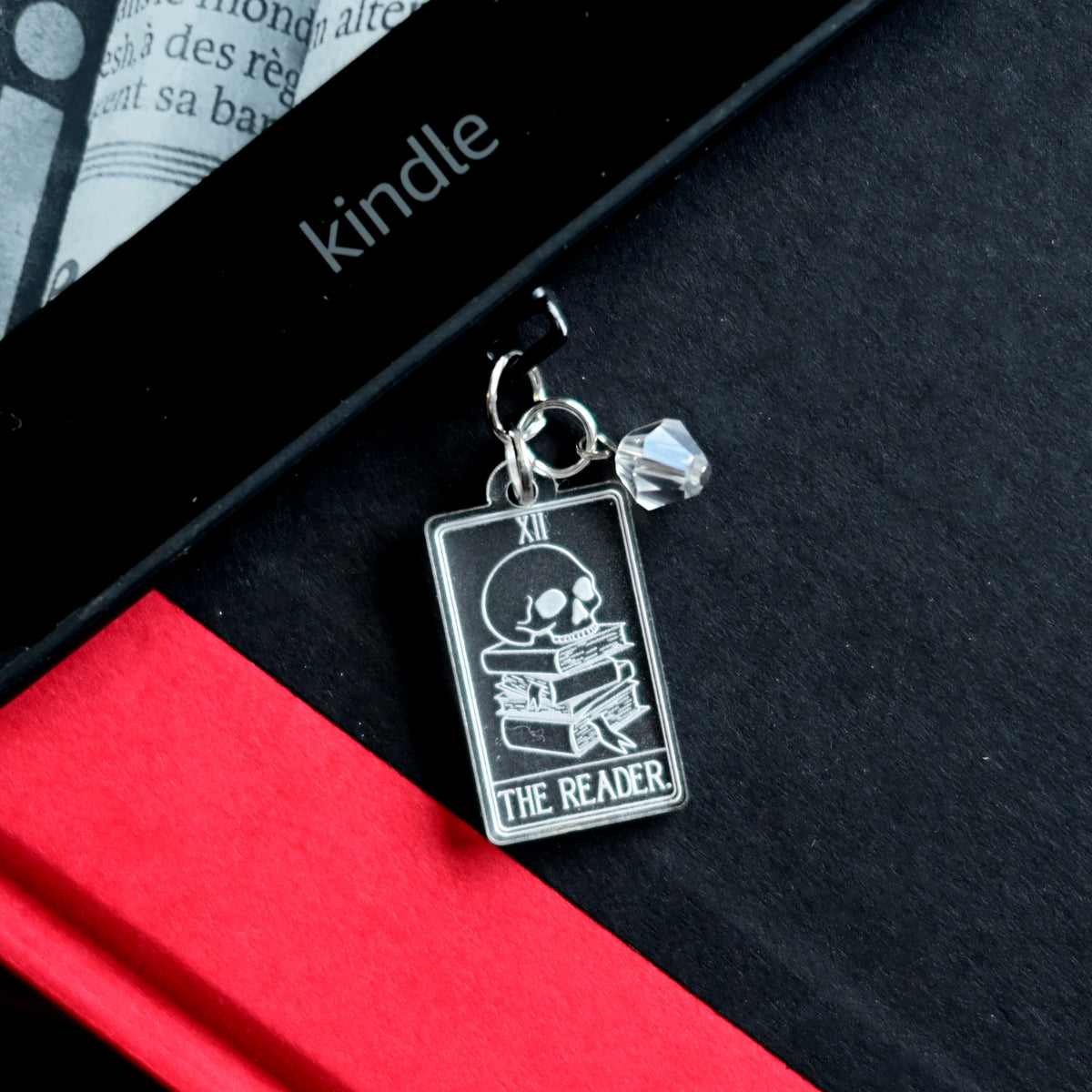The Reader Tarot Card E-Reader Charm and Dust Plug for Kindle and other USB-C Charging Ports