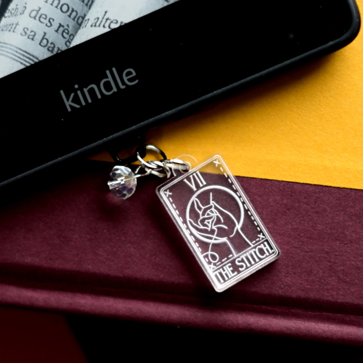The Stitch Tarot Card E-Reader Charm and Dust Plug for Kindle and other USB-C Charging Ports
