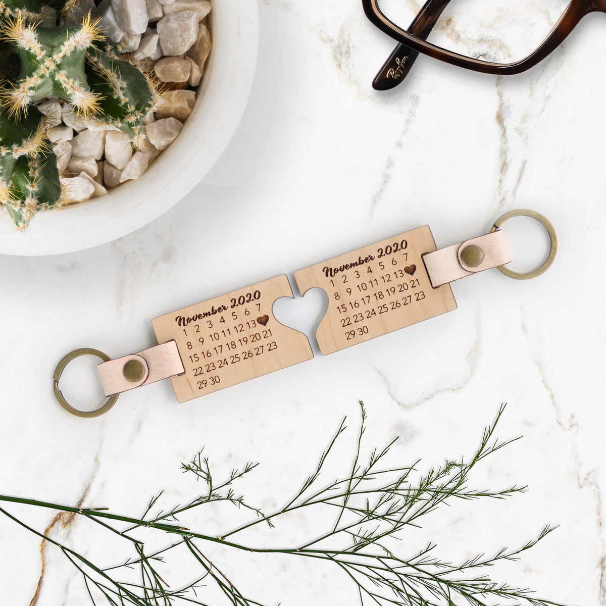 Date to Remember Keychain Pair
