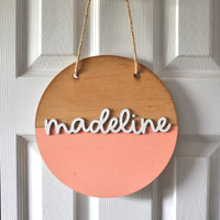 Modern Script Color Dip Name Sign