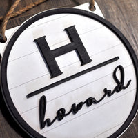 Personalized Shiplap Door Hanger