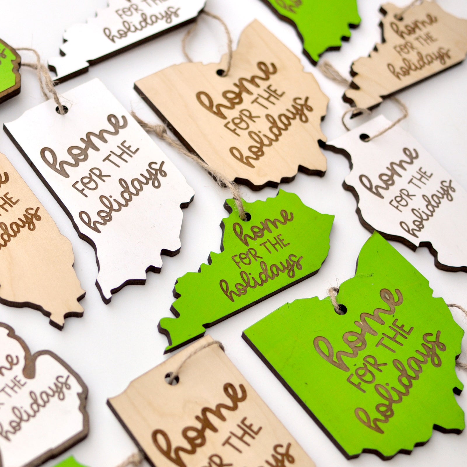 Home for the Holidays Ornament - Choose a Color and Your State!